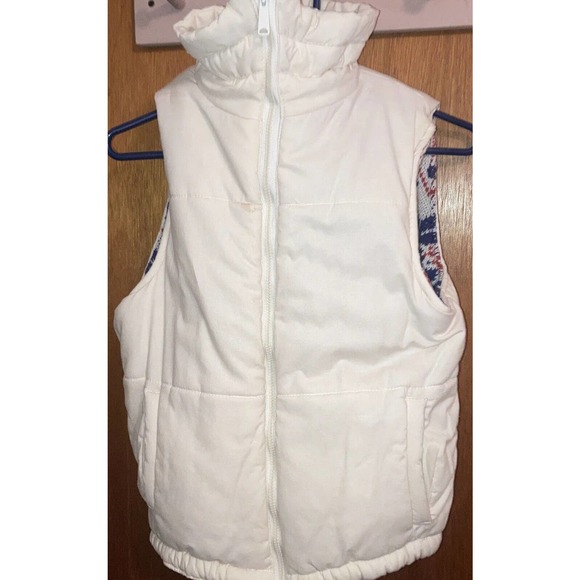 Vintage Sweater Snowflake Reversible Puffer Vest Small - Picture 4 of 7
